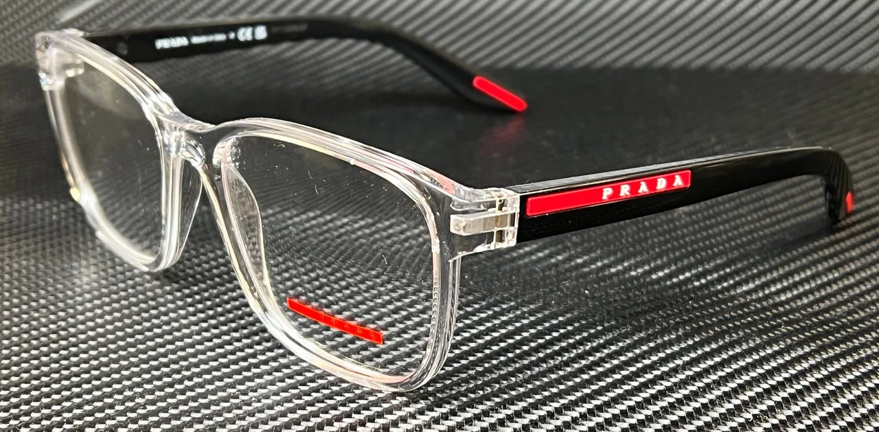 PRADA LINEA ROSSA PS 06PV 2AZ1O1 Crystal Demo Lens 55 mm Men